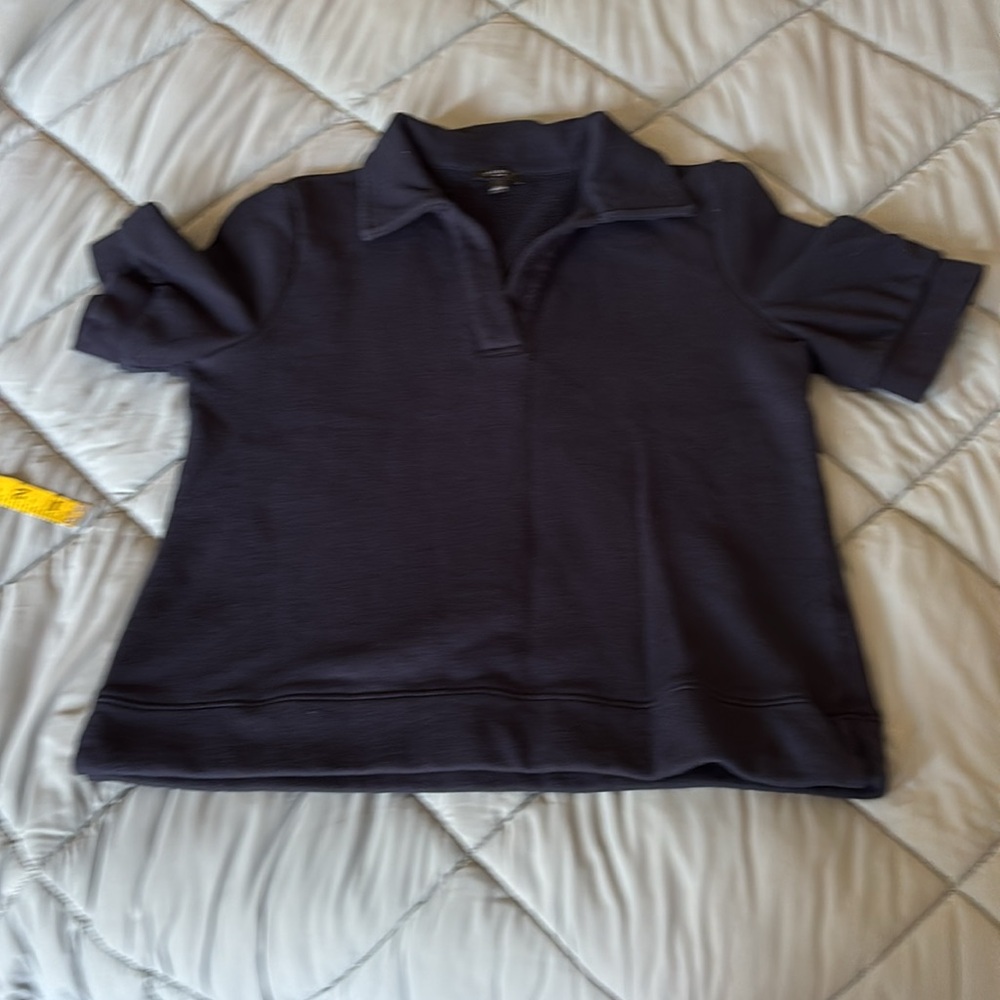 Talbots navy top - medium petite